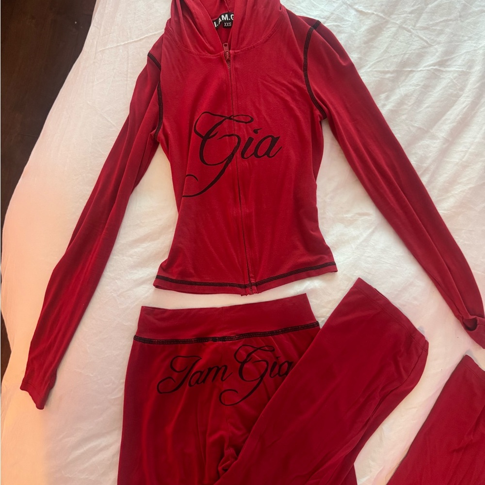 I.AM.GIA Red Velour Jacket